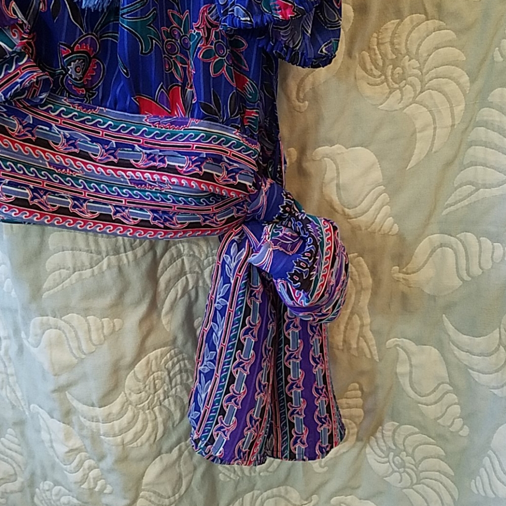 Vintage Mosaic georgette two piece dress - Picture 7 of 11